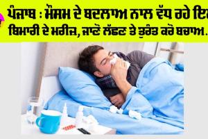 Punjab: ਮੌਸਮ ਦੇ ਬਦਲਾਅ ਨਾਲ ਵੱਧ ਰਹੇ ਇਸ ਬੀਮਾਰੀ ਦੇ ਮਰੀਜ਼, ਜਾਣੋ ਲੱਛਣ ਤੇ ਤੁਰੰਤ ਕਰੋ ਬਚਾਅ…