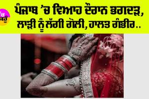 Punjab: ਪੰਜਾਬ ’ਚ ਵਿਆਹ ਦੌਰਾਨ ਭਗਦੜ, ਲਾੜੀ ਨੂੰ ਲੱਗੀ ਗੋਲੀ, ਹਾਲਤ ਗੰਭੀਰ…