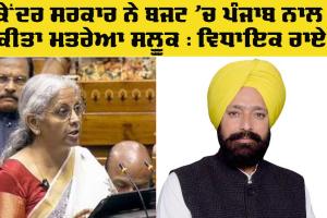 Budget News: ਕੇਂਦਰ ਸਰਕਾਰ ਨੇ ਬਜਟ ’ਚ ਪੰਜਾਬ ਨਾਲ ਕੀਤਾ ਮਤਰੇਆ ਸਲੂਕ : ਵਿਧਾਇਕ ਰਾਏ