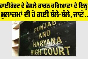 Haryana News: ਹਾਈਕੋਰਟ ਦੇ ਫੈਸਲੇ ਕਾਰਨ ਹਰਿਆਣਾ ਦੇ ਇਨ੍ਹਾਂ ਮੁਲਾਜ਼ਮਾਂ ਦੀ ਹੋ ਗਈ ਬੱਲੇ-ਬੱਲੇ, ਜਾਣੋ…