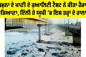 Yamuna River Pollution: ਯਮੁਨਾ ਦੇ ਪਾਣੀ ਦੇ ਕੁਆਲਿਟੀ ਟੈਸਟ ਨੇ ਕੀਤਾ ਹੈਰਾਨ, ਹਰਿਆਣਾ, ਦਿੱਲੀ ਤੇ ਯੂਪੀ ‘ਚ ਇਸ ਤਰ੍ਹਾਂ ਨੇ ਹਾਲਾਤ