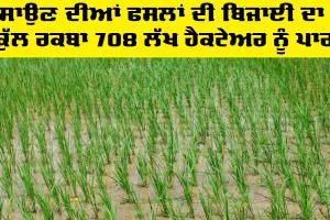 Agriculture News: ਸਾਉਣ ਦੀਆਂ ਫਸਲਾਂ ਦੀ ਬਿਜਾਈ ਦਾ ਕੁੱਲ ਰਕਬਾ 708 ਲੱਖ ਹੈਕਟੇਅਰ ਨੂੰ ਪਾਰ