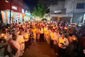 Fatehgarh Sahib News: ਫ਼ਤਹਿਗੜ੍ਹ ਸਾਹਿਬ ’ਚ ਜਿਲ੍ਹਾ ਕਾਂਗਰਸ ਕਮੇਟੀ ਵੱਲੋਂ ਵਿਸ਼ਾਲ ਕੈਂਡਲ ਮਾਰਚ
