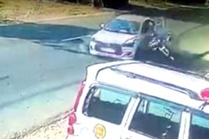 Accident News: ਤੇਜ਼ ਰਫ਼ਤਾਰ ਕਾਰ ਨੇ ਮੋਟਰਸਾਇਕਲ ਨੂੰ ਮਾਰੀ ਟੱਕਰ