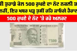 500 Notes Alert: ਕੀ ਤੁਹਾਡੇ ਕੋਲ 500 ਰੁਪਏ ਦਾ ਨੋਟ ਨਕਲੀ ਤਾਂ ਨਹੀਂ, ਇਹ ਖਬਰ ਪੜ੍ਹ ਤੁਸੀਂ ਰਹਿ ਜਾਓਗੇ ਹੈਰਾਨ