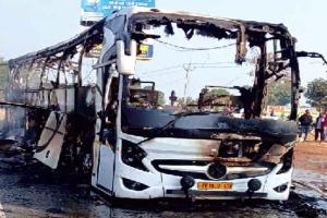 Orbit Company Bus: ਚੰਡੀਗੜ੍ਹ ਜਾ ਰਹੀ ਔਰਬਿਟ ਕੰਪਨੀ ਦੀ ਬੱਸ ਨੂੰ ਲੱਗੀ ਅੱਗ