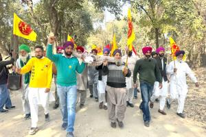Farmers Protest: ਕਿਰਤੀ ਕਿਸਾਨ ਯੂਨੀਅਨ ਵੱਲੋਂ ਕਿਸਾਨਾਂ ’ਤੇ ਜ਼ਬਰ ਢਾਹੁਣ ਖਿਲਾਫ ਅਰਥੀ ਫੂਕ ਪ੍ਰਦਰਸ਼ਨ