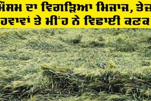 Punjab Weather Update: ਪੰਜਾਬ ’ਚ ਮੌਸਮ ਦਾ ਵਿਗੜਿਆ ਮਿਜਾਜ, ਕਿਸਾਨ ਵਰਗ ’ਤੇ ਪਿਆ ਭਾਰੀ