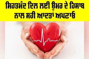 Healthy Heart Tips: ਸਿਹਤਮੰਦ ਦਿਲ ਲਈ ਉਮਰ ਦੇ ਹਿਸਾਬ ਨਾਲ ਸਹੀ ਆਦਤਾਂ ਅਪਣਾਓ