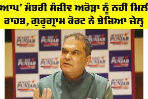 Sanjeev Arora Case: ‘ਆਪ’ ਮੰਤਰੀ ਸੰਜੀਵ ਅਰੋੜਾ ਨੂੰ ਨਹੀਂ ਮਿਲੀ ਰਾਹਤ, ਗੁਰੂਗ੍ਰਾਮ ਕੋਰਟ ਨੇ ਭੇਜਿਆ ਜ਼ੇਲ੍ਹ