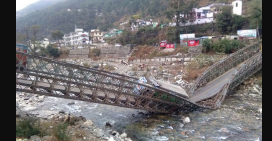 Bridge, Broken, Gangotri Highway, India, China
