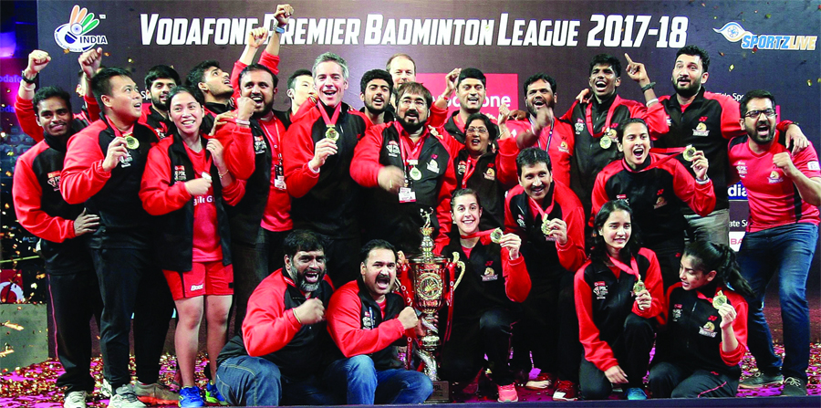 Hyderabad, Hunters, Won, Premier, Badminton, League