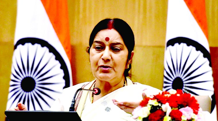 Stop,  Terrorism, Cricket: Sushma Swaraj, Minister, Pakistan