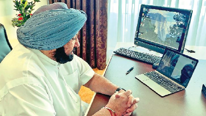 Chief Minister Amarinder, Reviewed Situation, Amritsar, Through, Video Conferencing, Tal Aviv