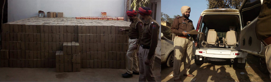 Truck Carrying Liquor Haryana Caught