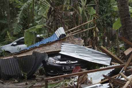 A tsunami, Indonesia, 168, deaths