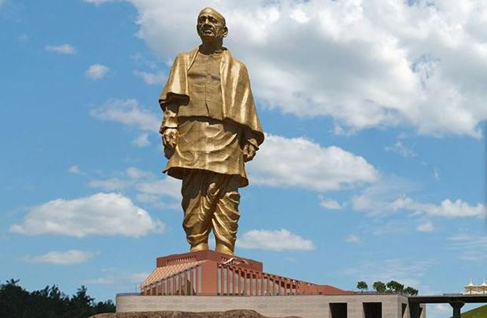 It can also be seen by the chopper 'Statue of Unity'