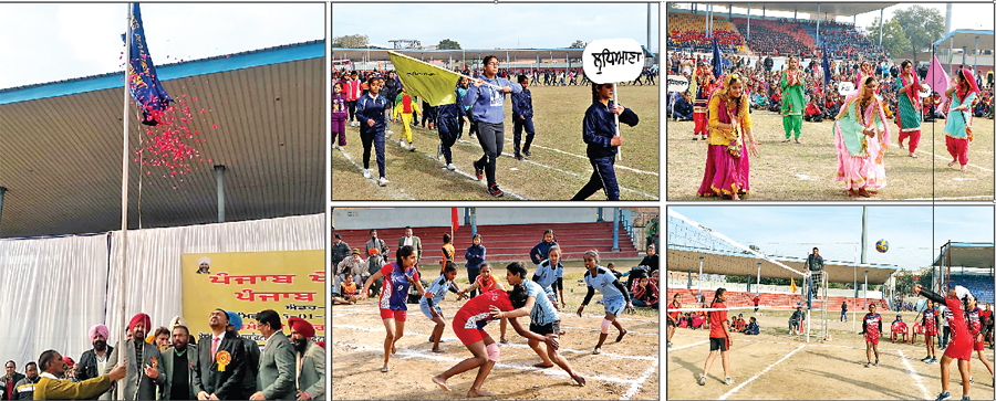 The color of the Punjab State Games of the girls in Bathinda in Agra