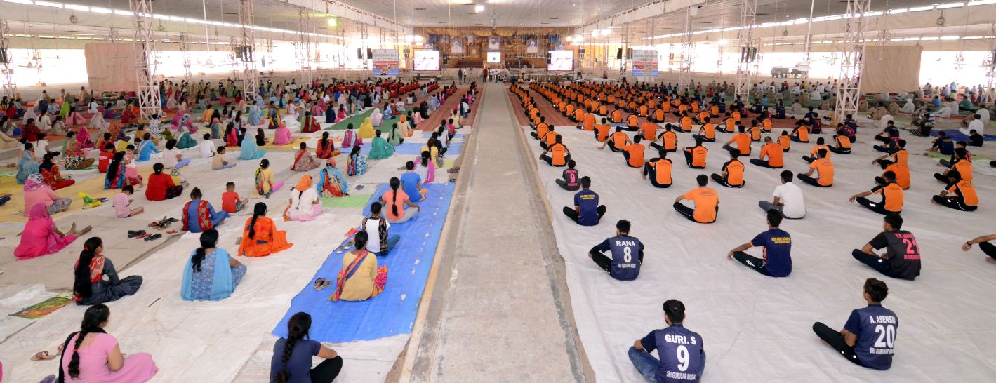 5th International Yoga Day, Celebrated, Shah satnam ji dham, Sirsa, Dera Sacha Sauda