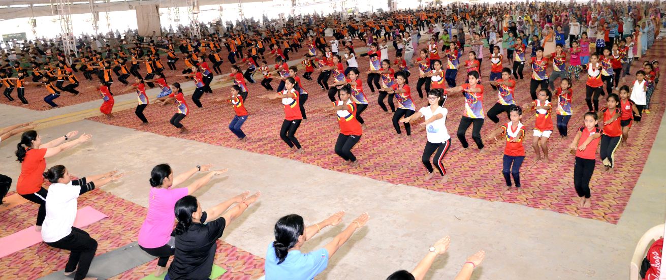 5th International Yoga Day, Celebrated, Shah satnam ji dham, Sirsa, Dera Sacha Sauda