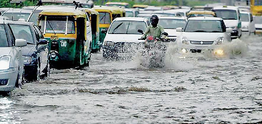 Heavy Rains, Delhi, Affect Public Life