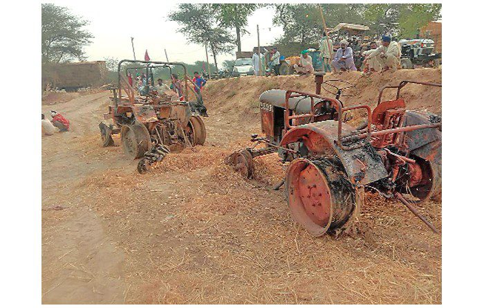 Tractors, Bales, Trolley, Burn Ash