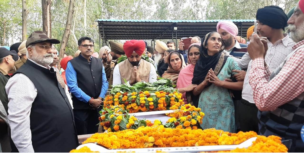 Shaheed Manpreet Singh , Government, Honors, Funeral