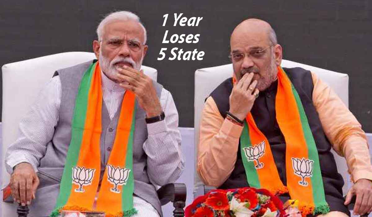 BJP, Loses, 5 States, One Year