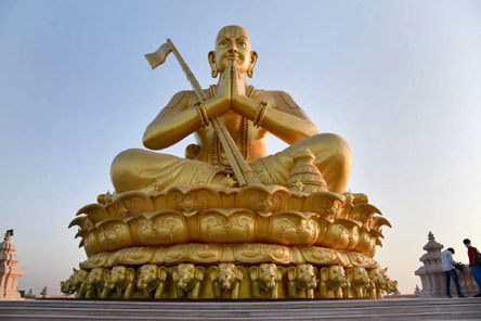 hyderabad-a-216-foot-statue-of-11th-century-saint-ramanujacharya-ahead-of-its-u-