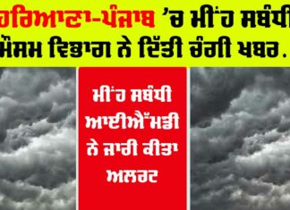 Haryana-Punjab Weather Alert