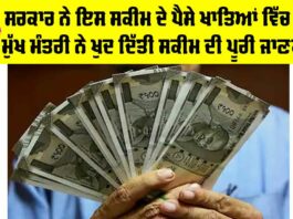 Government Scheme: ਸਰਕਾਰ ਨੇ ਲਾਭਪਾਤਰੀ ਪਰਿਵਾਰਾਂ ਦੇ ਖਾਤਿਆਂ ਭੇਜੇ ਇਸ ਸਕੀਮ ਦੇ ਪੈਸੇ, ਮੁੱਖ ਮੰਤਰੀ ਨੇ ਦਿੱਤੀ ਜਾਣਕਾਰੀ Government Scheme