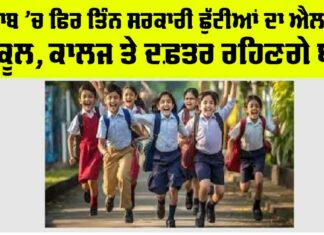 Punjab Holiday News