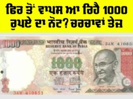 1000 Currency Notes