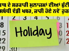 Punjab Government Employee Leave News