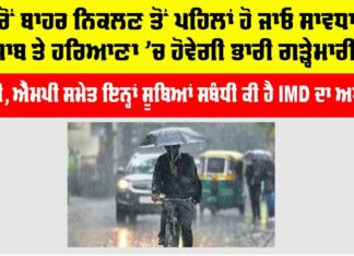 Haryana-Punjab Weather Update