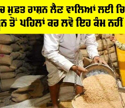 Punjab Free Ration Update 2025