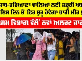 Haryana-Punjab Weather Alert