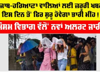 Haryana-Punjab Weather Alert