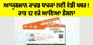 Ayushman Card Holders