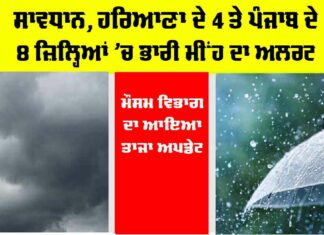 Haryana Punjab Weather Alert
