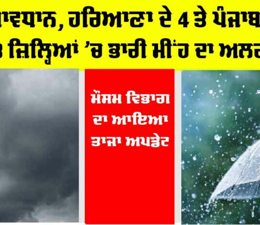 Haryana Punjab Weather Alert