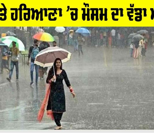 Haryana Rainfall Alert