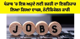 Punjab Government Job Update