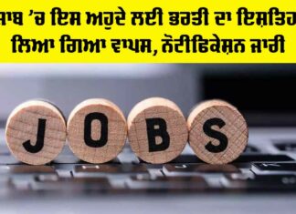 Punjab Government Job Update