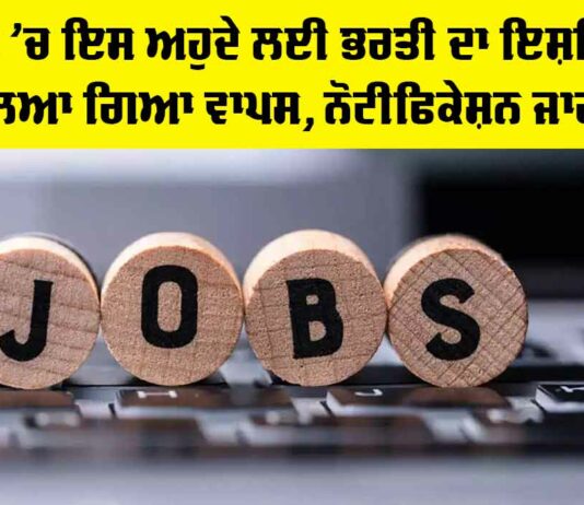 Punjab Government Job Update