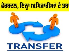Punjab Tehsil Reshuffle