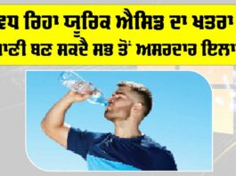 Uric Acid: ਵਧ ਰਿਹਾ ਯੂਰਿਕ ਐਸਿਡ ਦਾ ਖ਼ਤਰਾ! ਪਾਣੀ ਬਣ ਸਕਦੈ ਸਭ ਤੋਂ ਅਸਰਦਾਰ ਇਲਾਜ Uric Acid