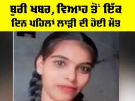 Faridkot News: ਬੁਰੀ ਖਬਰ, ਵਿਆਹ ਤੋਂ ਇੱਕ ਦਿਨ ਪਹਿਲਾਂ ਲਾੜੀ ਦੀ ਹੋਈ ਮੌਤ Faridkot News