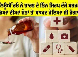 Health News: ਡਬਲਿਊਐੱਚਓ ਨੇ ਭਾਰਤ ਦੇ ਤਿੰਨ ਸਿਰਪ ਦੱਸੇ ਖ਼ਤਰਨਾਕ Health News