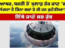 ਆਖਰ, ਧਰਤੀ ਤੋਂ ਪੁਲਾੜ ਤੱਕ ਜਾਣ ’ਚ ਲੱਗਦਾ ਹੈ ਕਿੰਨਾ ਸਮਾਂ ਤੇ ਕੀ ਹਨ ਚੁਣੌਤੀਆਂ? How far from Earth is considered space
